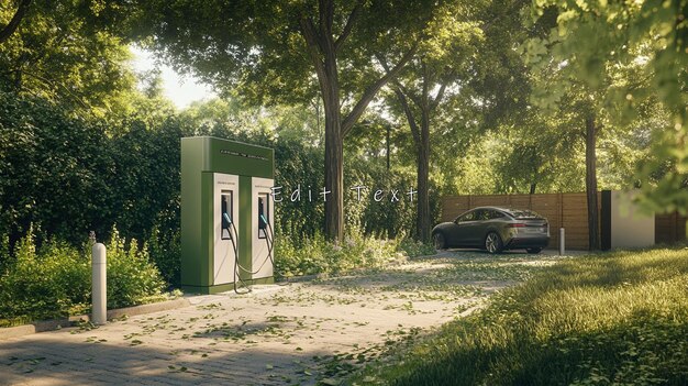 A collage showing different charging stations in various locations, including a home garage, a public parking lot, and a highway rest stop, emphasizing the accessibility of EV charging infrastructure.
