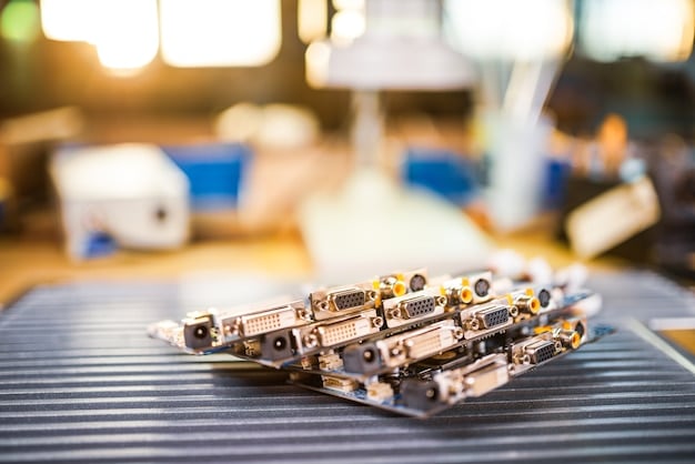 Interior of a battery production facility, showing robotic arms assembling battery modules with precision. Engineers in clean suits monitor the process on large screens, highlighting the advanced technology used in battery manufacturing.