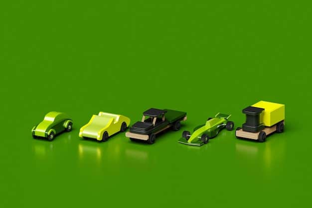 A collage showing a variety of vehicles: electric car, SUV, truck, and a hybrid vehicle.