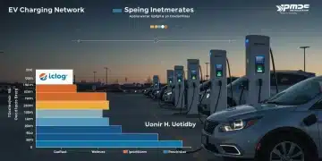Comparison chart of 2025 EV charging network uptime rates across major US providers.