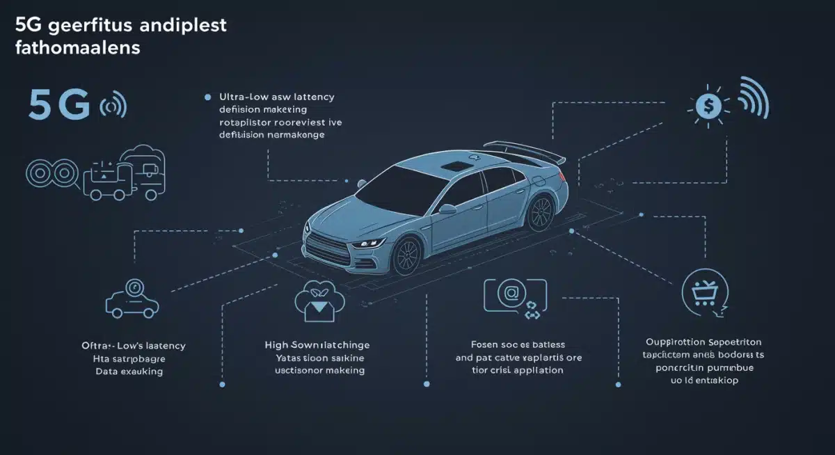 Infographic illustrating 5G benefits for autonomous vehicles