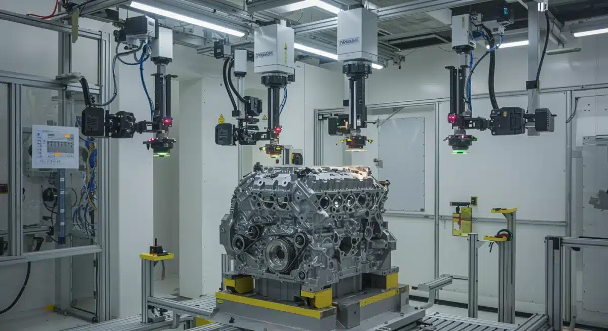 Automated visual inspection of engine block components