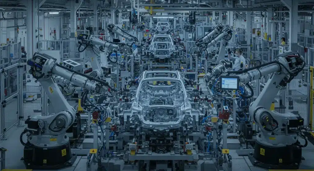 Automotive Manufacturing Robotics: 20% Efficiency Boost for US Plants