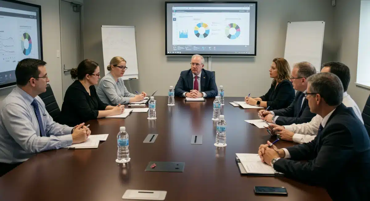 Policymakers and industry experts discussing autonomous vehicle regulations.