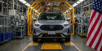 Electric vehicle on US assembly line with federal tax credit implications