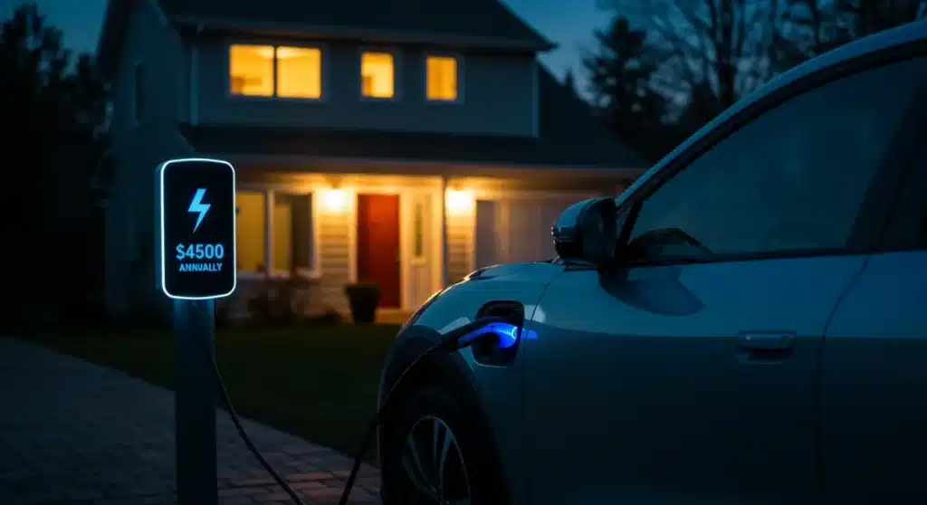2025 EV Home Charging: Save $500 Annually on Fuel Costs