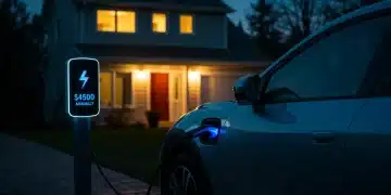 Electric vehicle charging at home, saving money on fuel costs