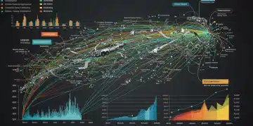 Global automotive supply chain illustration with tariff impact data