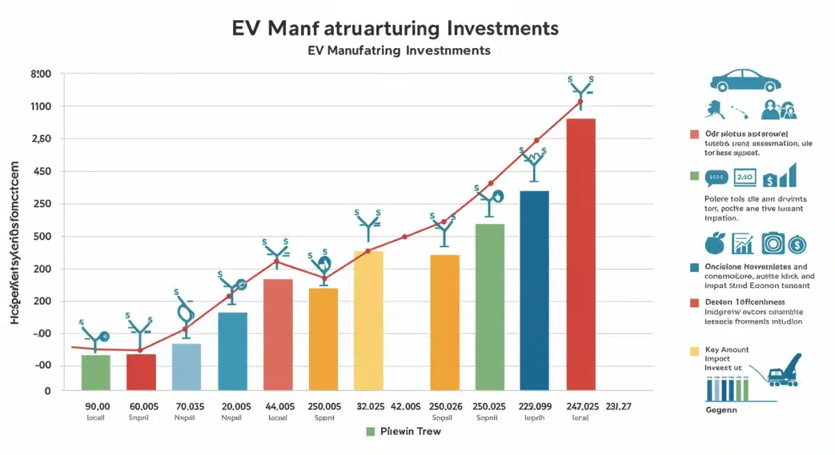 Infographic showing US EV manufacturing investment growth by state